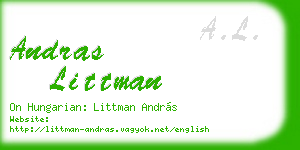 andras littman business card